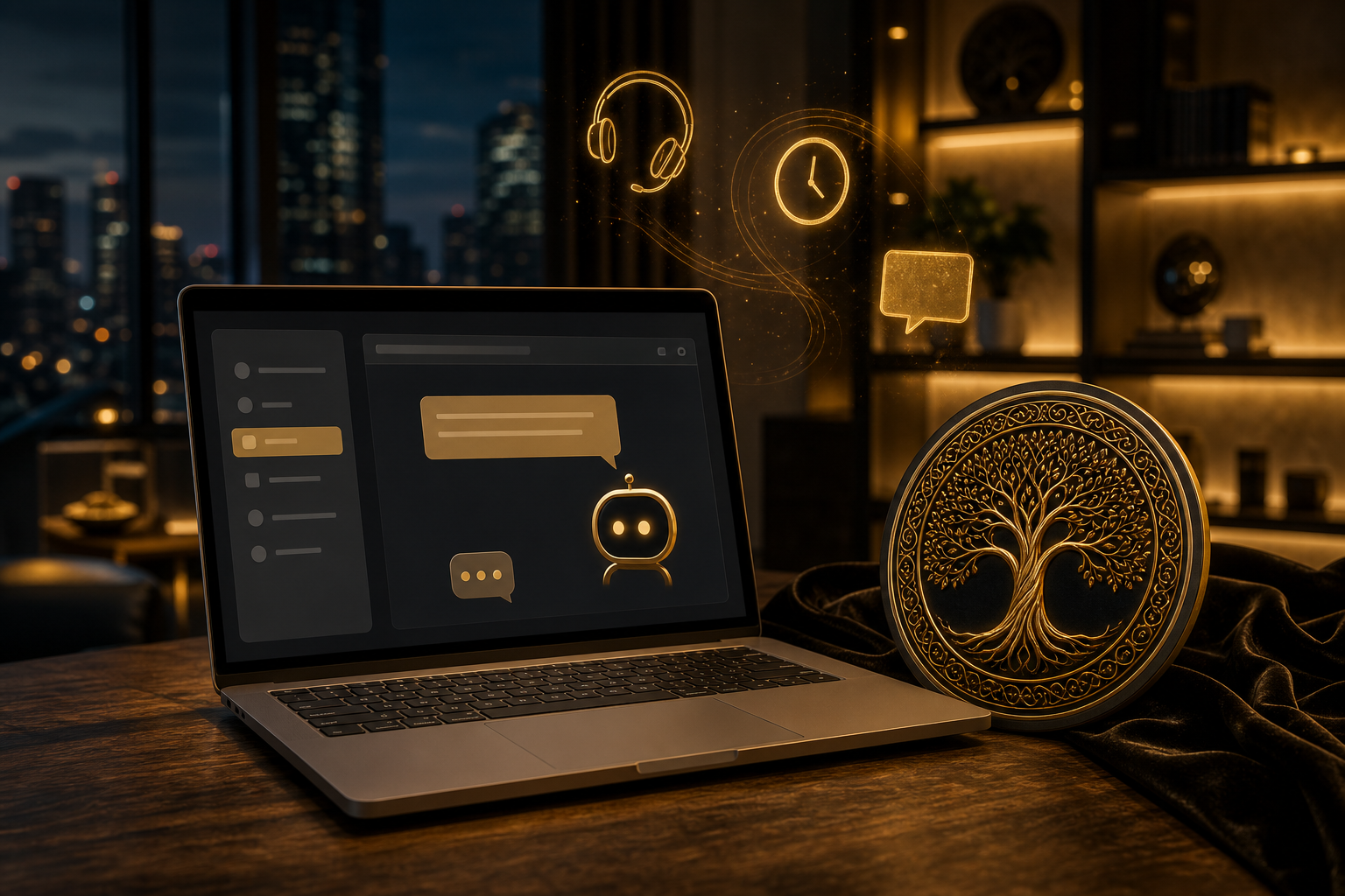 Mesterséges intelligencia chatbot előnyei: laptopon 24/7 chat widget — TD-AI blog