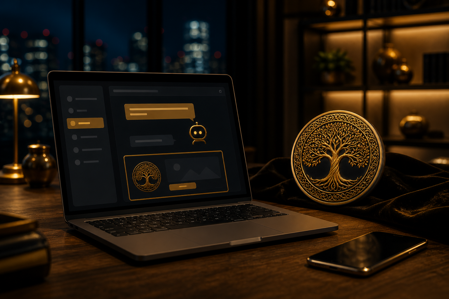ChatGPT Ads: laptopon beszélgetés-intent és sponsored card, arany medál — TD-AI