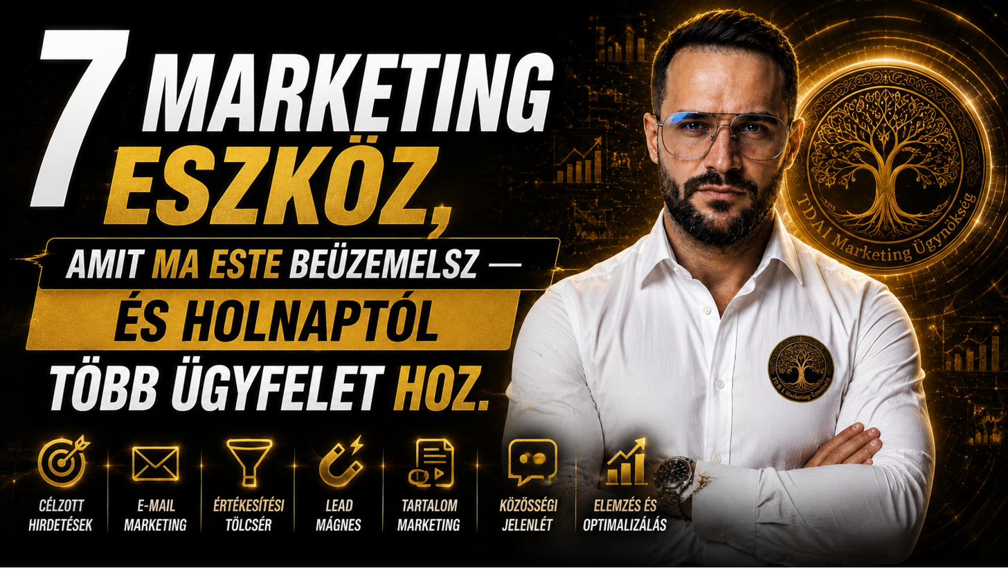 7 marketing eszköz KKV-knak — ingyenes csomag TD-AI