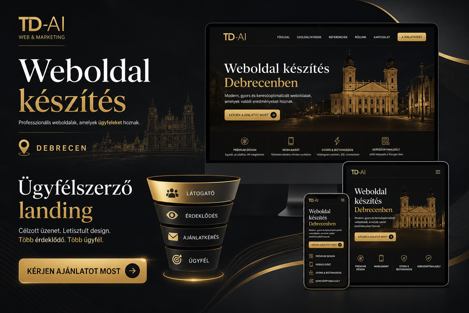 Weboldal készítés Debrecenben - ügyfélszerző landing oldal KKV-knak